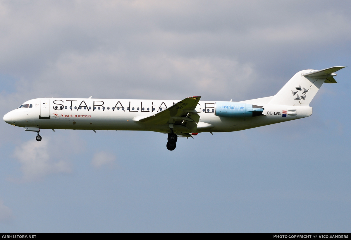 Aircraft Photo of OE-LVG | Fokker 100 (F28-0100) | Austrian Arrows | AirHistory.net #787790