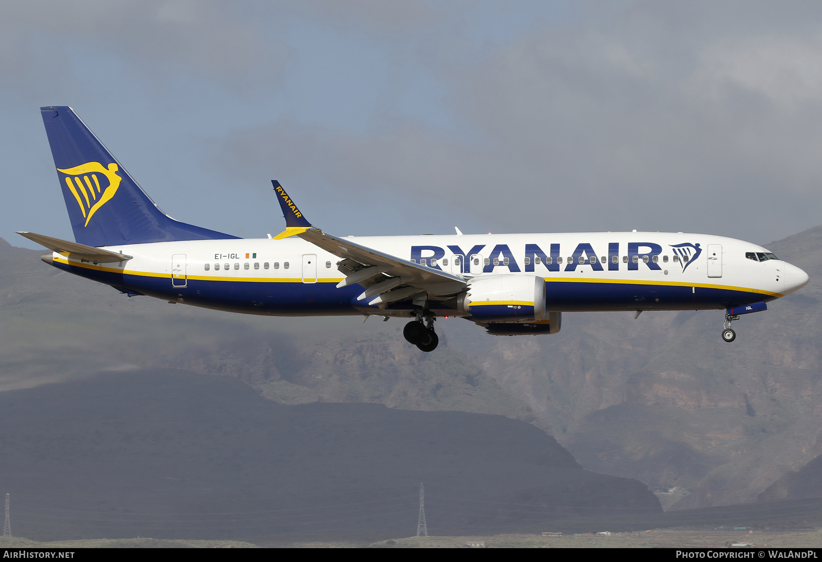 Aircraft Photo of EI-IGL | Boeing 737-8200 Max 200 | Ryanair | AirHistory.net #788008