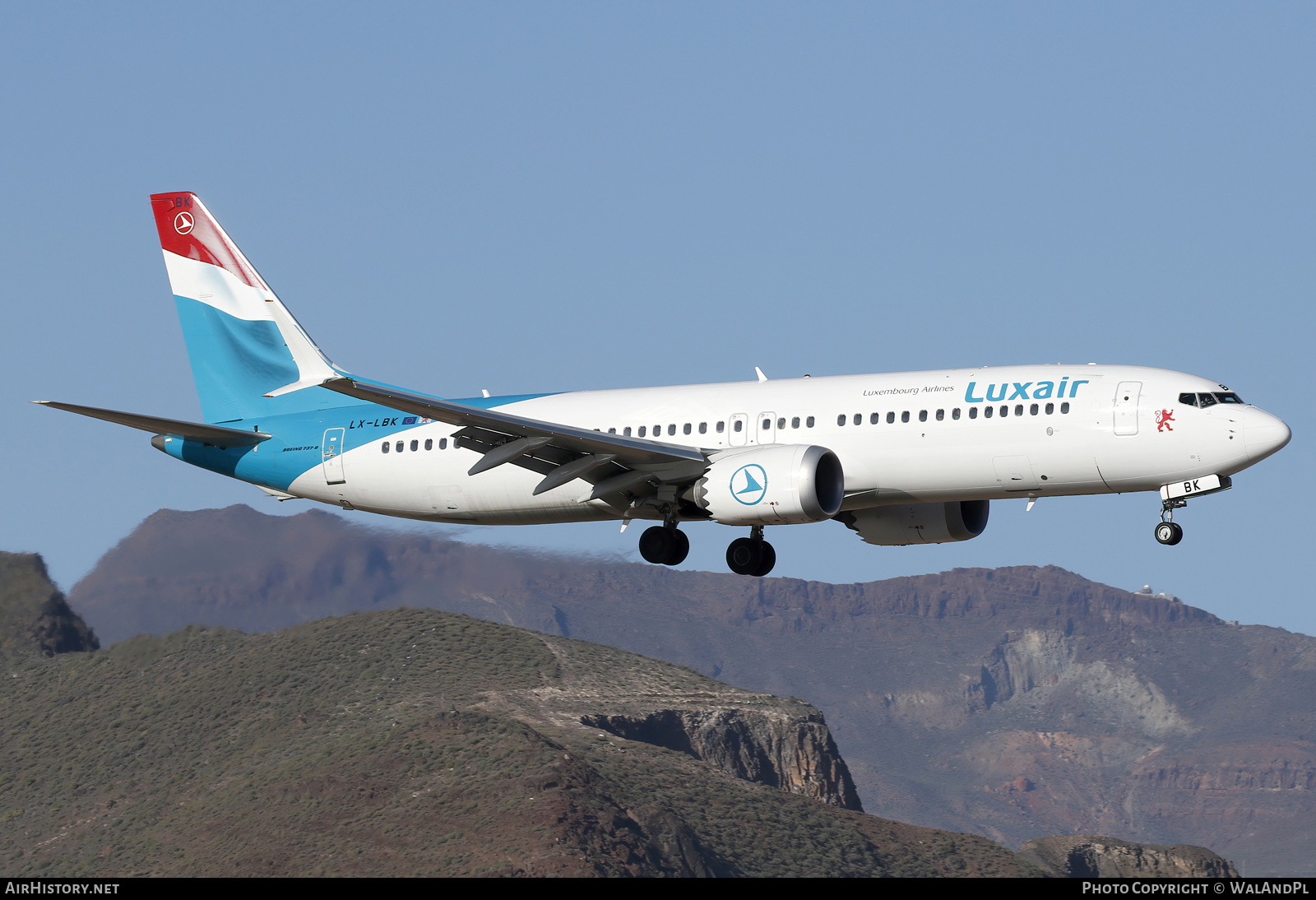 Aircraft Photo of LX-LBK | Boeing 737-8 Max 8 | Luxair | AirHistory.net #788012