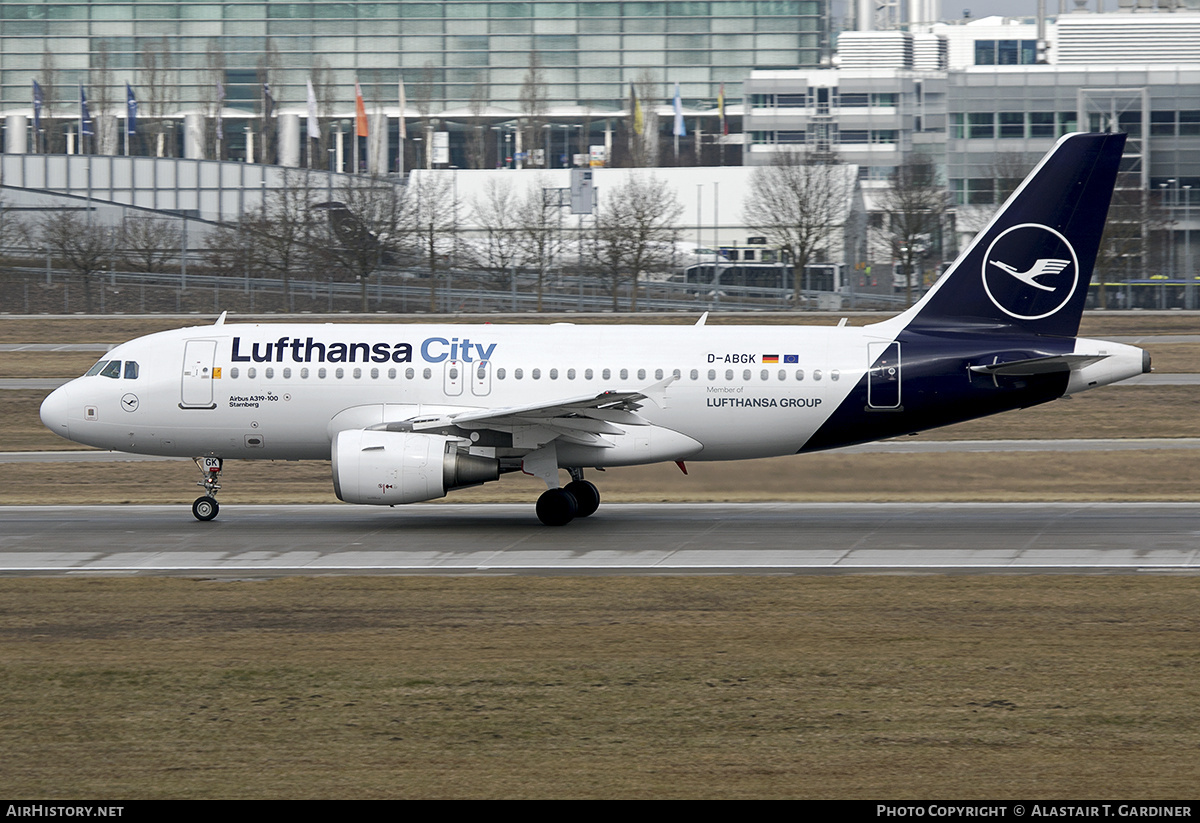 Aircraft Photo of D-ABGK | Airbus A319-112 | Lufthansa City | AirHistory.net #788073