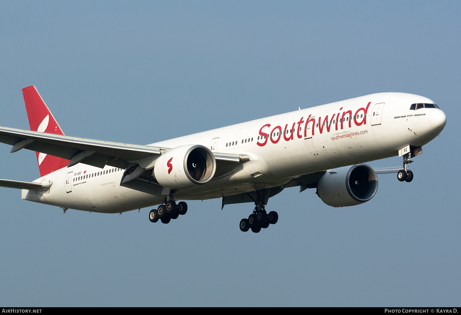Aircraft Photo of TC-GRZ | Boeing 777-31H/ER | Southwind Airlines | AirHistory.net #788312