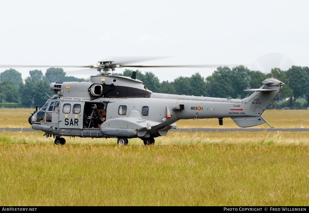 Aircraft Photo of HD.21-11 | Aerospatiale AS-332B1 Super Puma | Spain - Air Force | AirHistory.net #788404