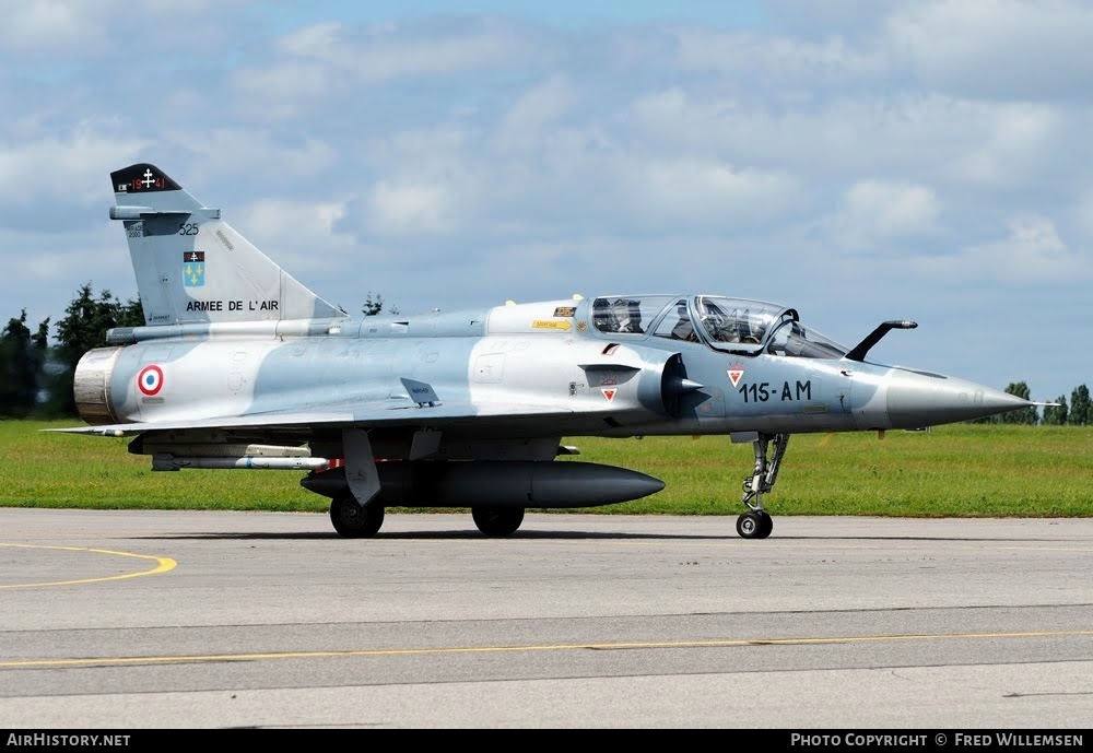 Aircraft Photo of 525 | Dassault Mirage 2000B | France - Air Force | AirHistory.net #788413