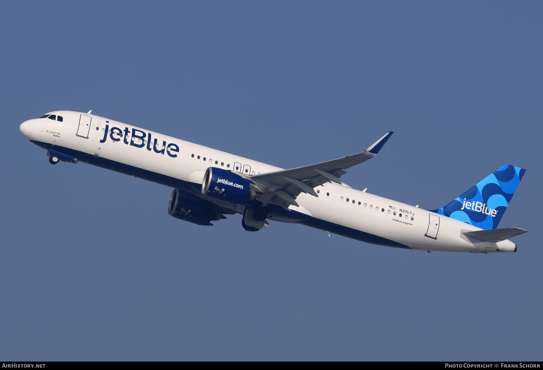 Aircraft Photo of N2157J | Airbus A321-271NX | JetBlue Airways | AirHistory.net #788445