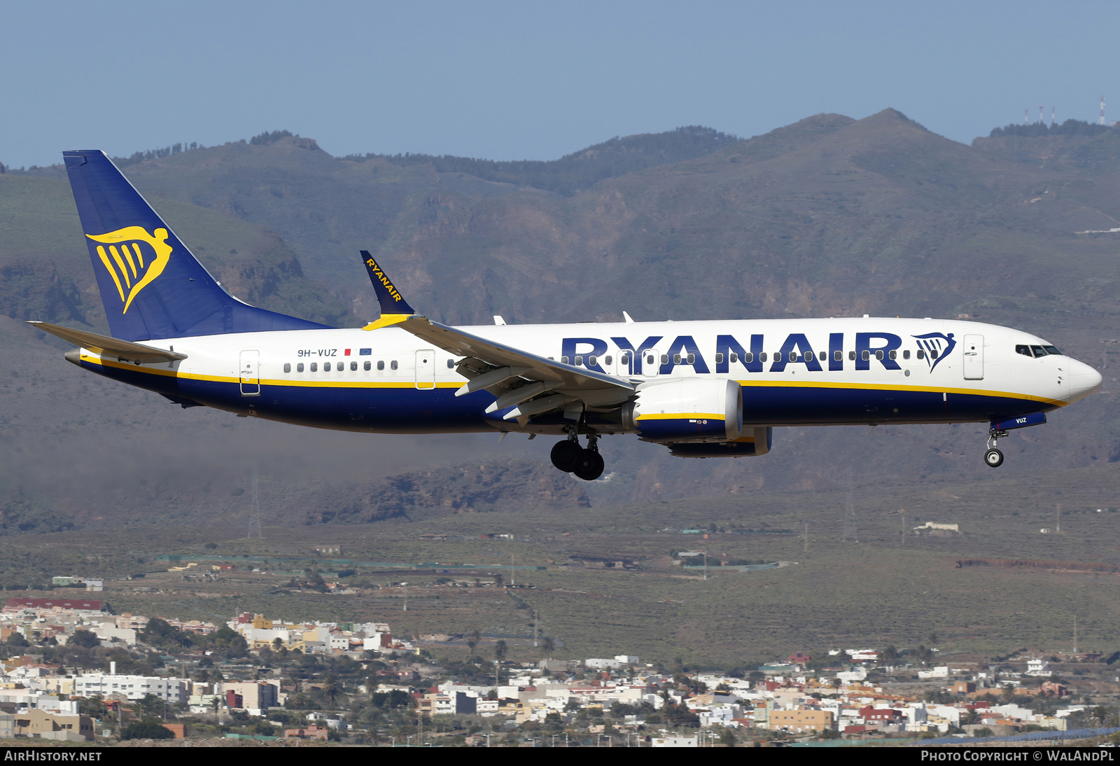 Aircraft Photo of 9H-VUZ | Boeing 737-8200 Max 200 | Ryanair | AirHistory.net #788458