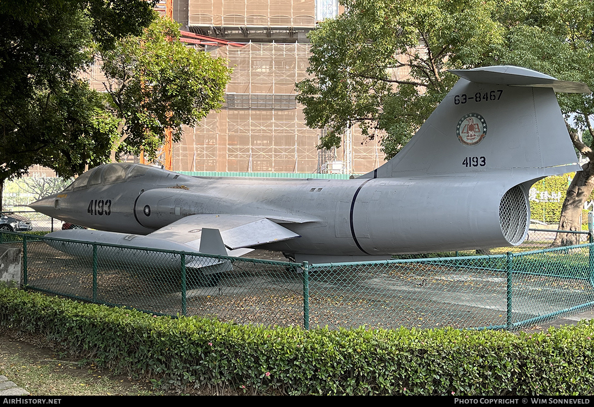 Aircraft Photo of 4193 / 63-8467 | Lockheed TF-104G Starfighter | Taiwan - Air Force | AirHistory.net #788519