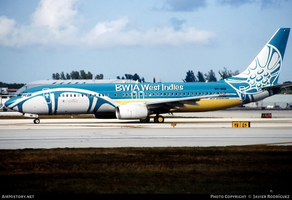 Aircraft Photo of 9Y-BGI | Boeing 737-8Q8 | BWIA West Indies Airways | AirHistory.net #788688