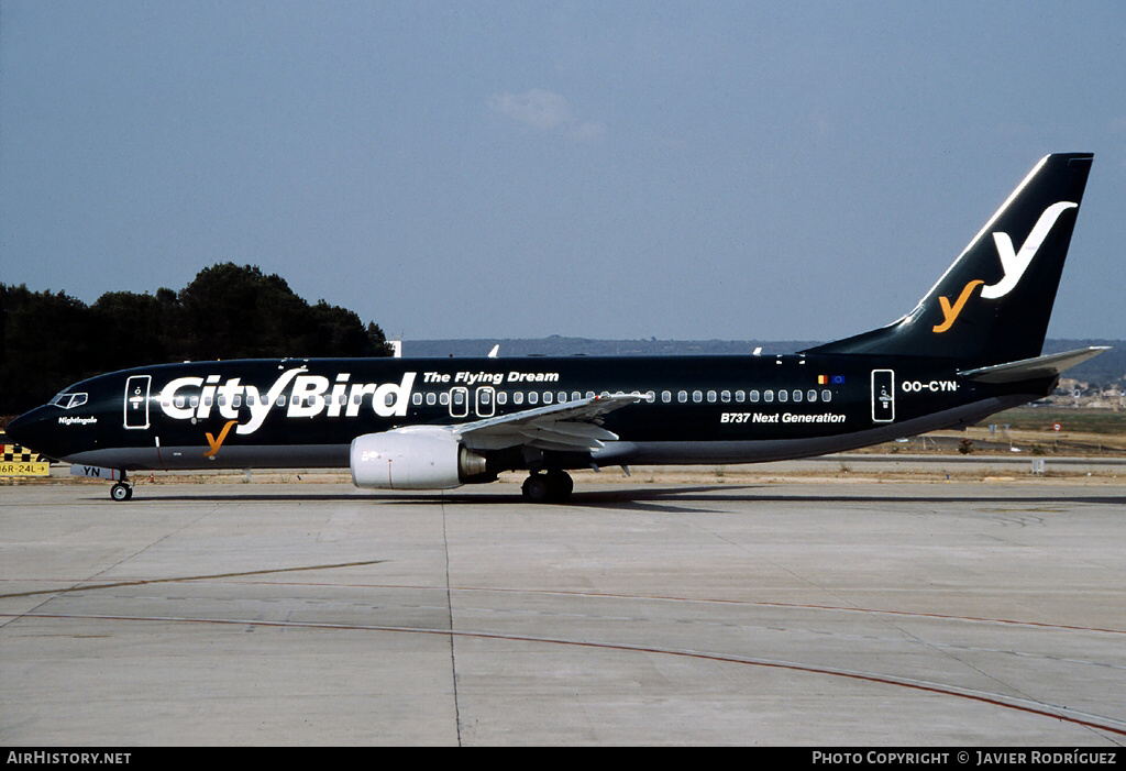 Aircraft Photo of OO-CYN | Boeing 737-86Q | CityBird | AirHistory.net #788704