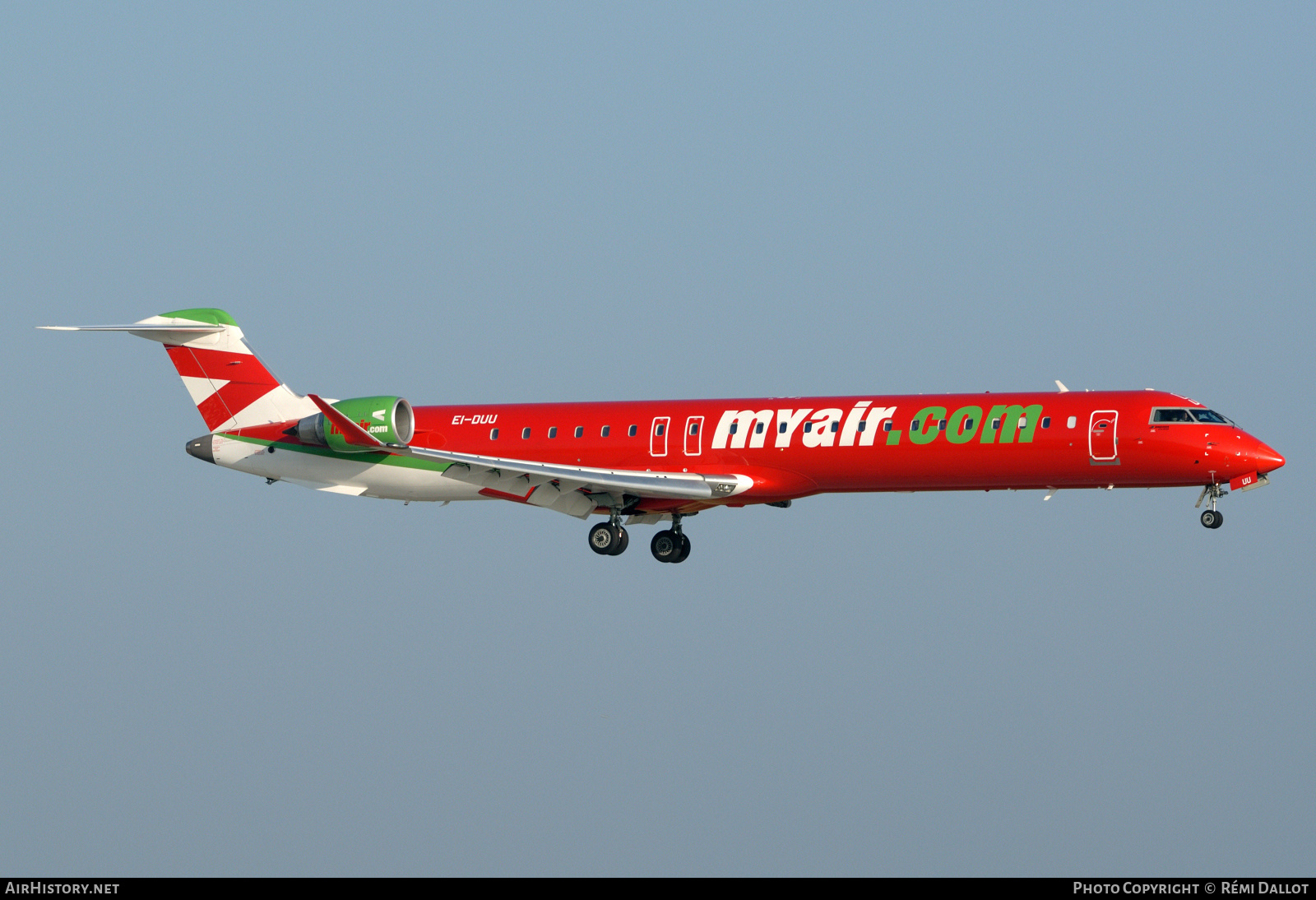 Aircraft Photo of EI-DUU | Bombardier CRJ-900ER (CL-600-2D24) | Myair | AirHistory.net #788795