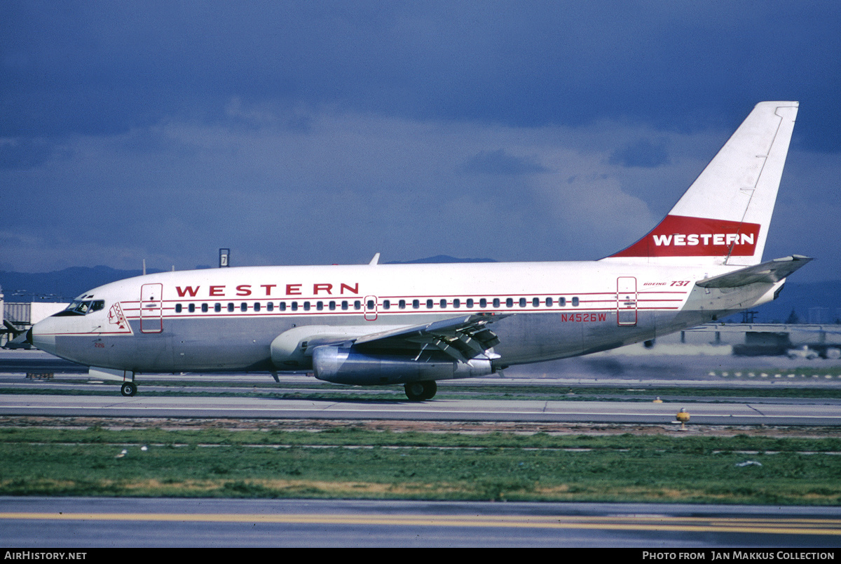 Aircraft Photo of N4526W | Boeing 737-247 | Western Airlines | AirHistory.net #788807