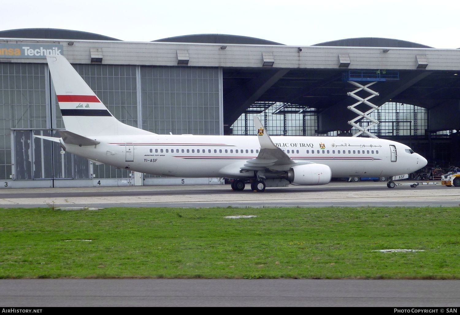 Aircraft Photo of YI-ASF | Boeing 737-81Z | Iraq Government | AirHistory.net #788965