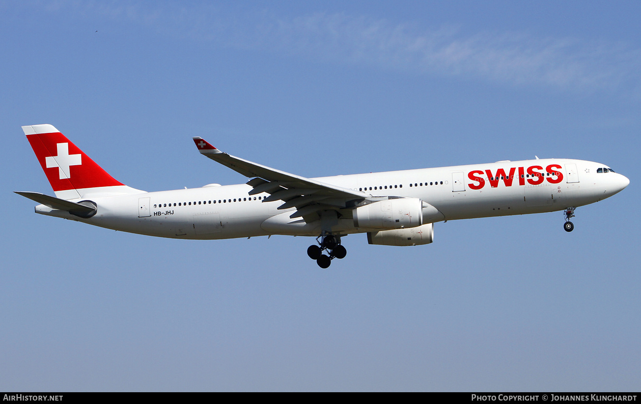 Aircraft Photo of HB-JHJ | Airbus A330-343 | Swiss International Air Lines | AirHistory.net #788983
