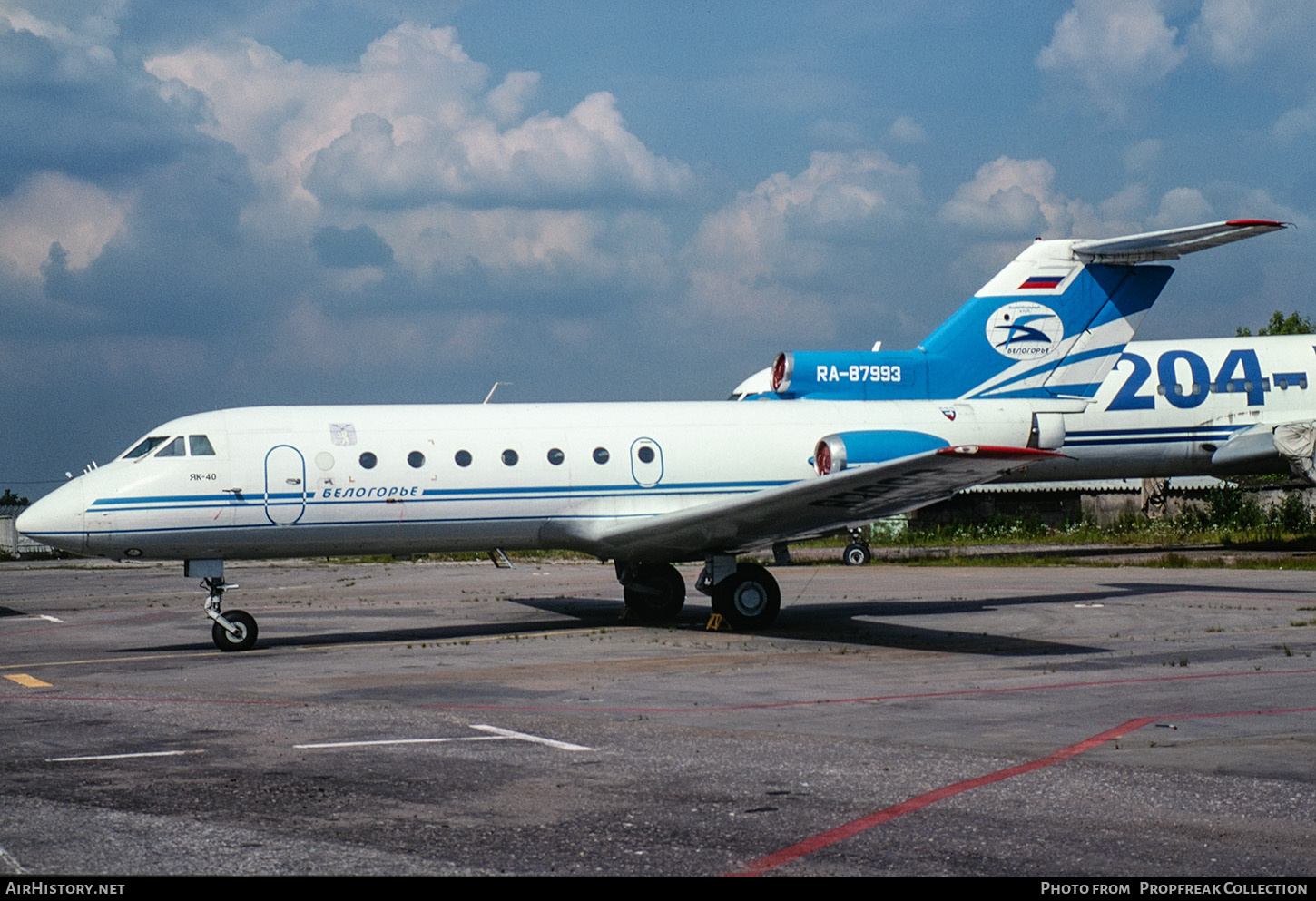 Aircraft Photo of RA-87993 | Yakovlev Yak-40 | Belgorod Air Enterprise | AirHistory.net #789035