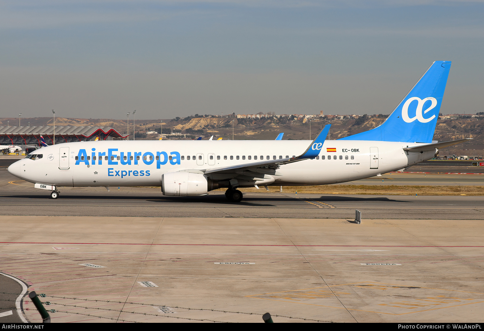 Aircraft Photo of EC-OBK | Boeing 737-8GJ | Air Europa Express | AirHistory.net #789122