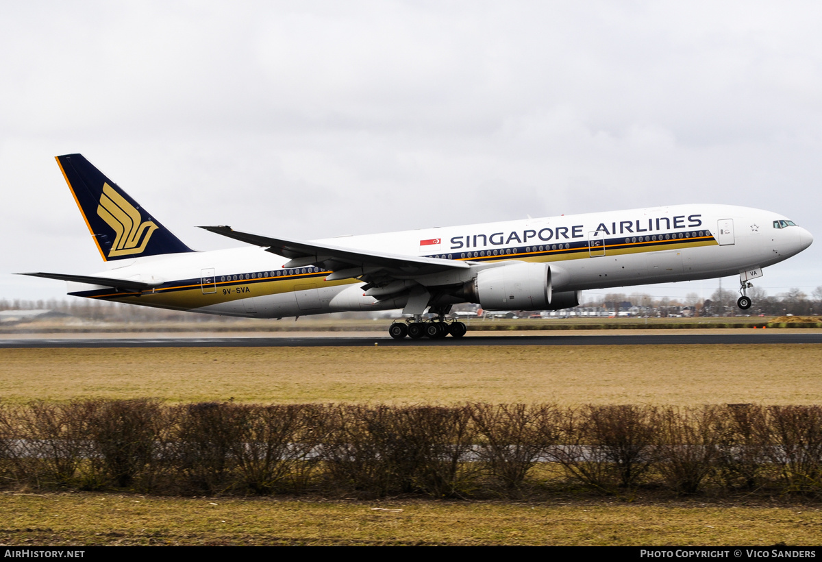 Aircraft Photo of 9V-SVA | Boeing 777-212/ER | Singapore Airlines | AirHistory.net #789127