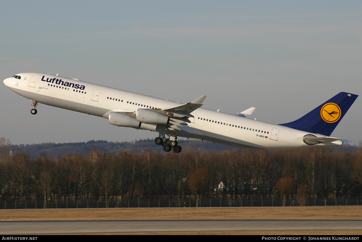 Aircraft Photo of D-AIFD | Airbus A340-313 | Lufthansa | AirHistory.net #789156