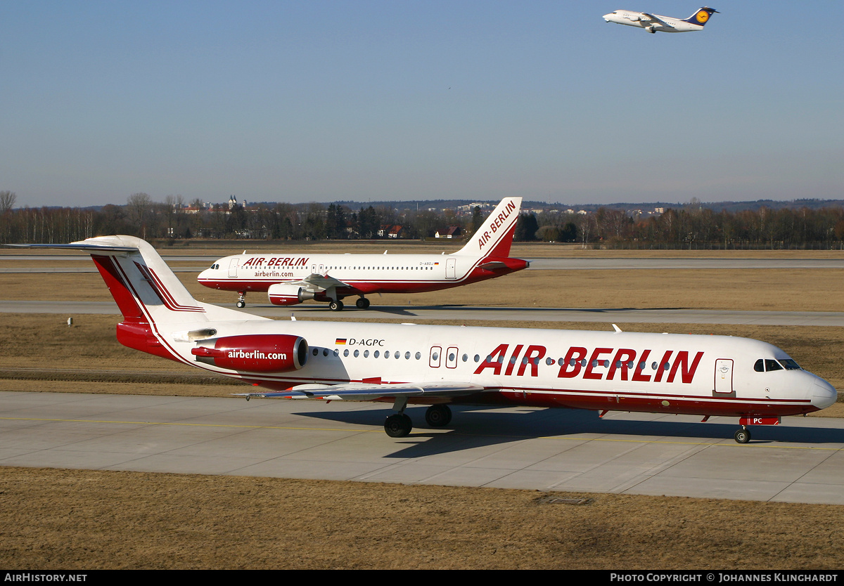 Aircraft Photo of D-AGPC | Fokker 100 (F28-0100) | Air Berlin | AirHistory.net #789157
