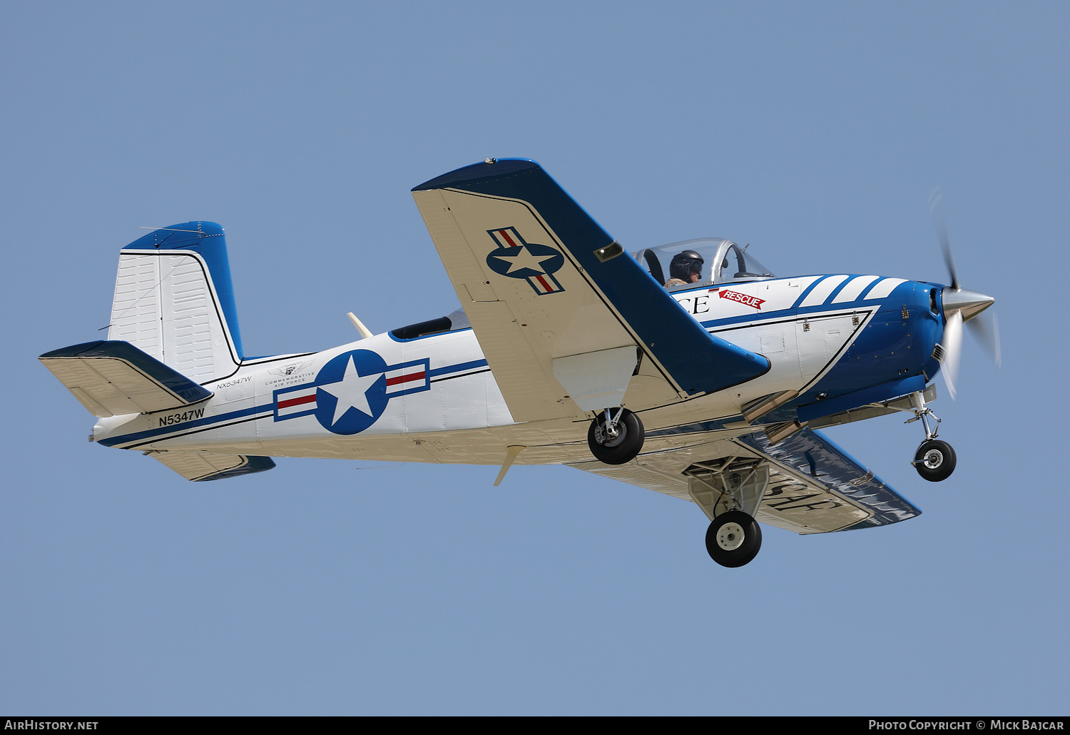Aircraft Photo of N5347W / NX5347W | Beech T-34A Mentor | Commemorative Air Force | USA - Air Force | AirHistory.net #789412