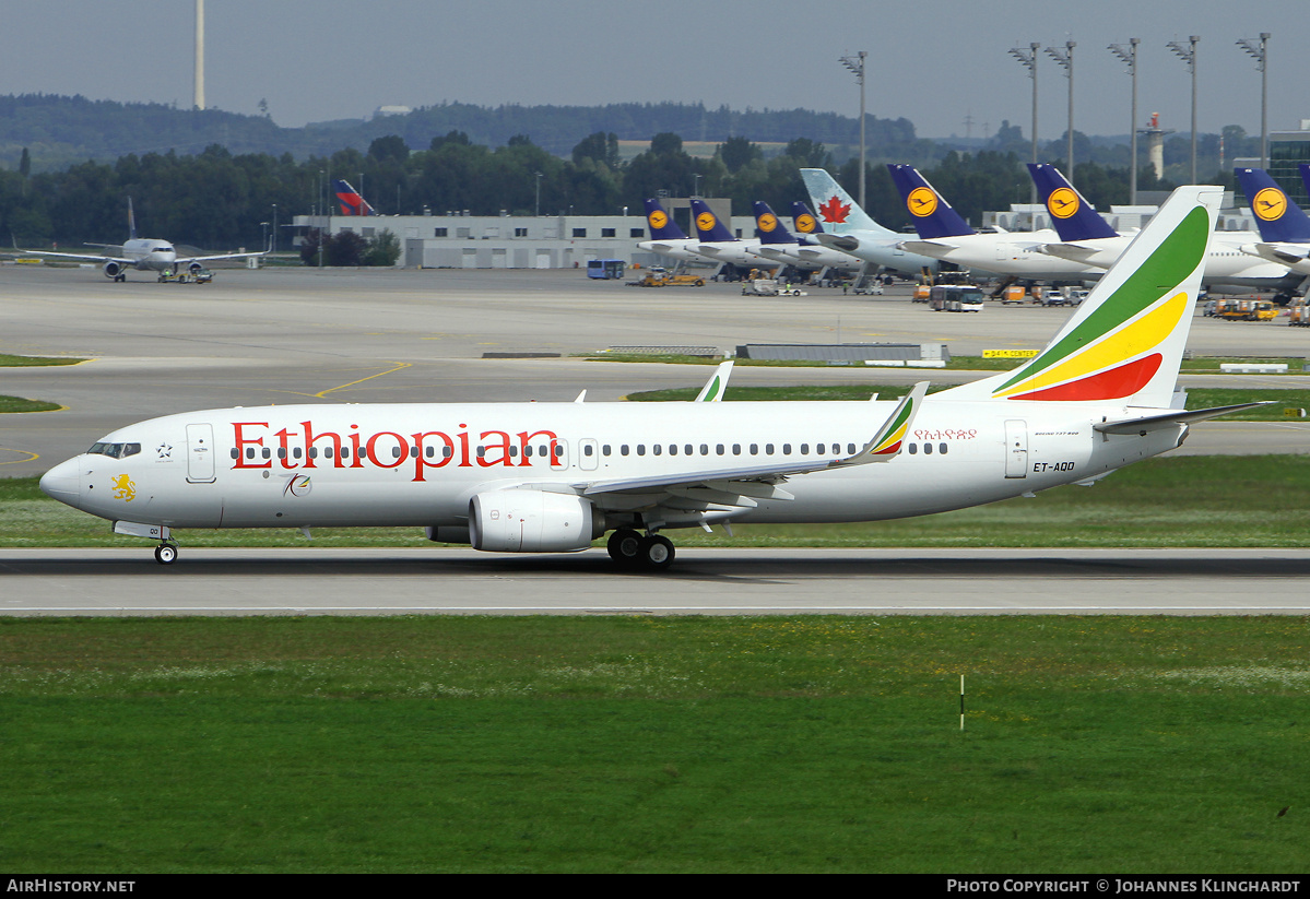 Aircraft Photo of ET-AQO | Boeing 737-860 | Ethiopian Airlines | AirHistory.net #789451