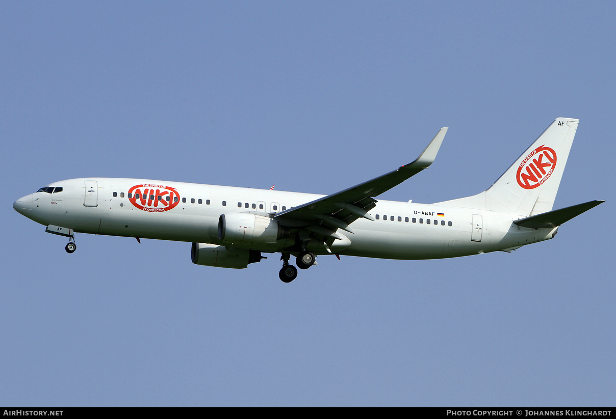 Aircraft Photo of D-ABAF | Boeing 737-86J | Niki | AirHistory.net #789457