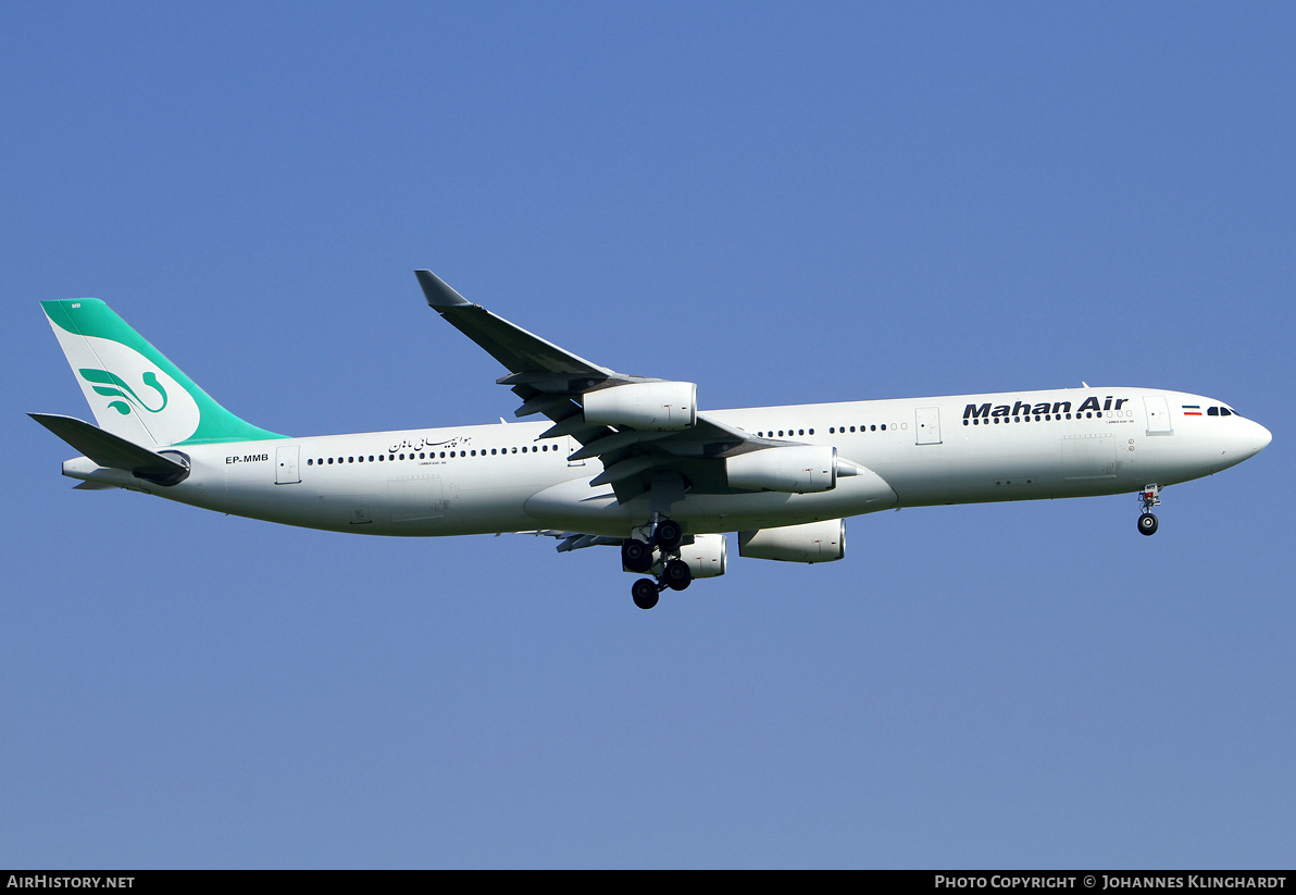 Aircraft Photo of EP-MMB | Airbus A340-311 | Mahan Air | AirHistory.net #789509