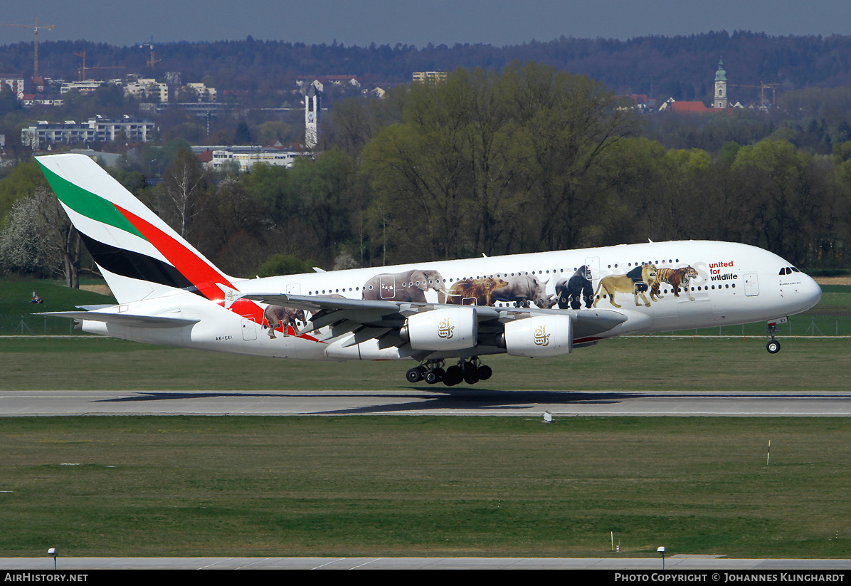 Aircraft Photo of A6-EEI | Airbus A380-861 | Emirates | AirHistory.net #789556