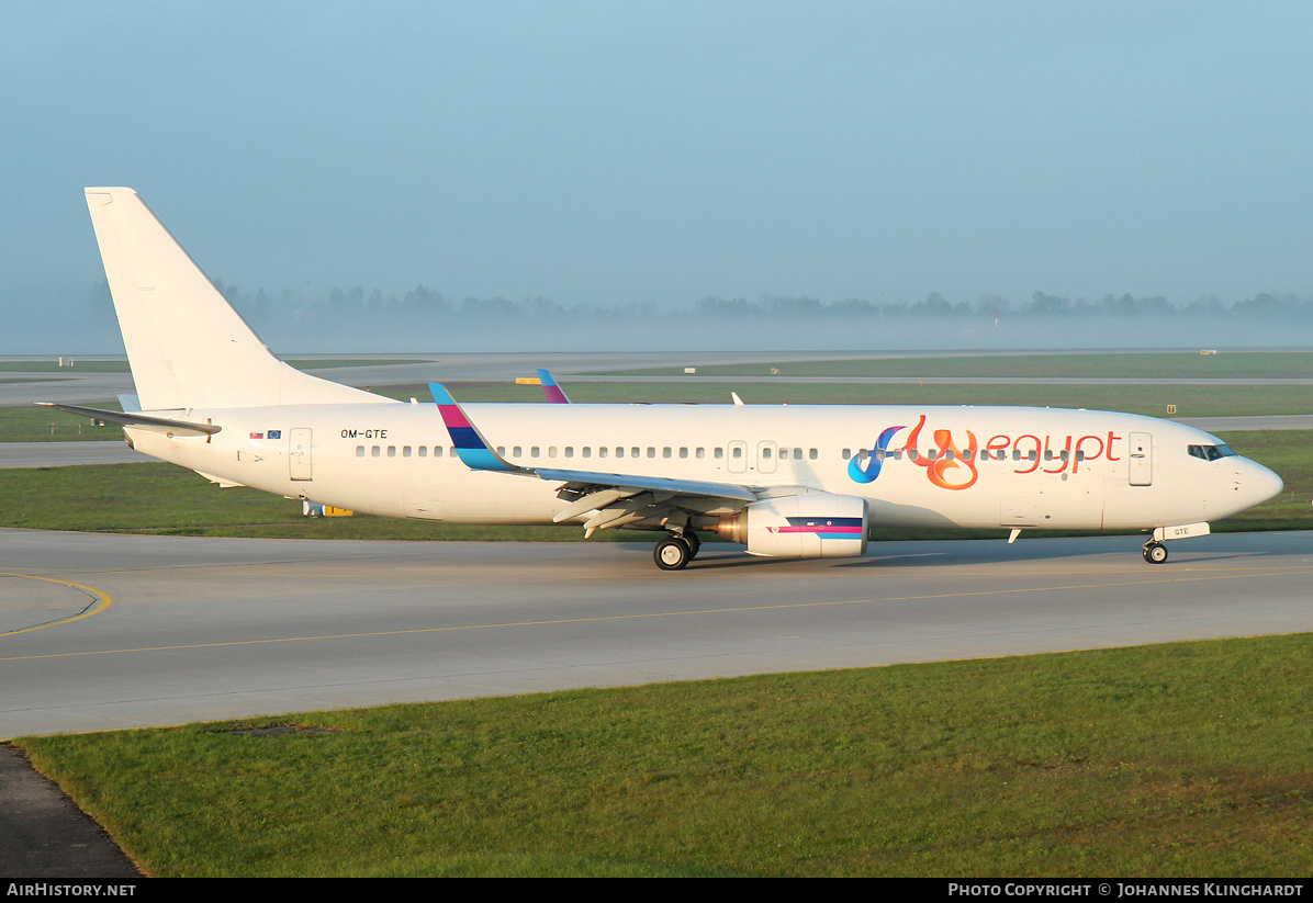 Aircraft Photo of OM-GTE | Boeing 737-8AS | FlyEgypt | AirHistory.net #789558