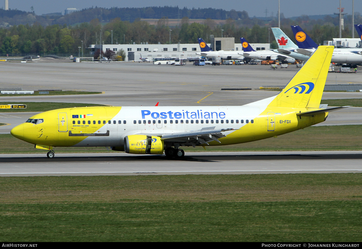 Aircraft Photo of EI-FGX | Boeing 737-3Q8(QC) | Poste Italiane | AirHistory.net #789562