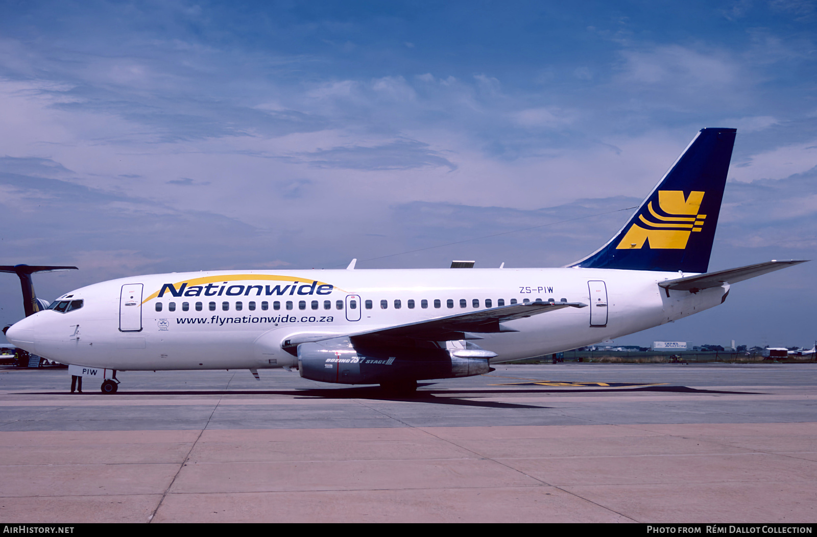 Aircraft Photo of ZS-PIW | Boeing 737-2L9/Adv | Nationwide Airlines | AirHistory.net #789704