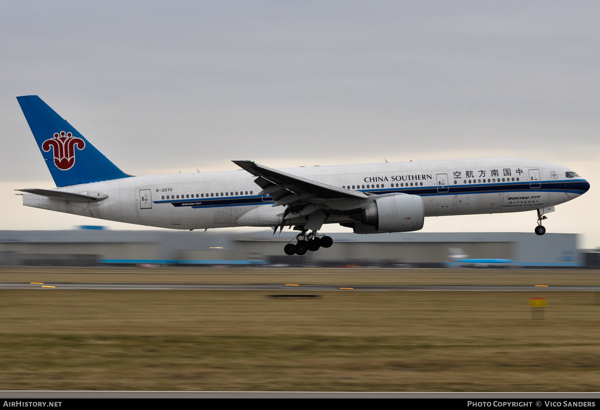 Aircraft Photo of B-2070 | Boeing 777-21B/ER | China Southern Airlines | AirHistory.net #789747