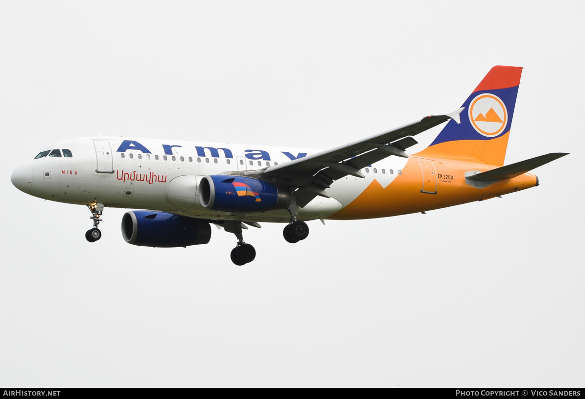 Aircraft Photo of EK32011 | Airbus A319-132 | Armavia | AirHistory.net #790140