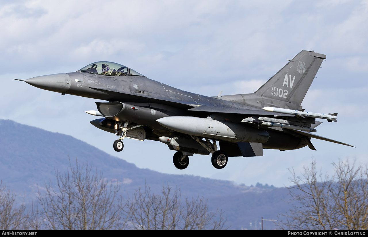 Aircraft Photo of 89-2102 / AF89-102 | General Dynamics F-16CM Fighting Falcon | USA - Air Force | AirHistory.net #790217