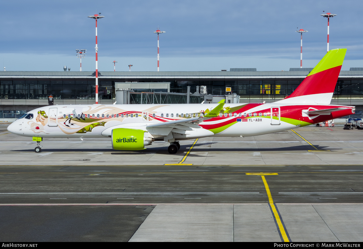 Aircraft Photo of YL-ABX | Airbus A220-300 (BD-500-1A11) | AirBaltic | AirHistory.net #790320