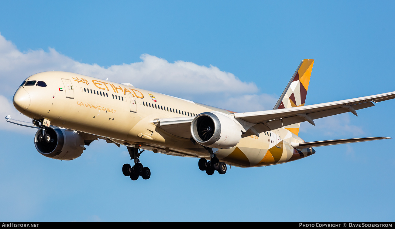 Aircraft Photo of A6-BLK | Boeing 787-9 Dreamliner | Etihad Airways | AirHistory.net #790403