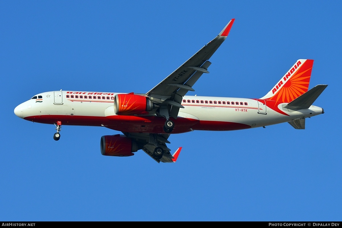 Aircraft Photo of VT-RTK | Airbus A320-251N | Air India | AirHistory.net #790410