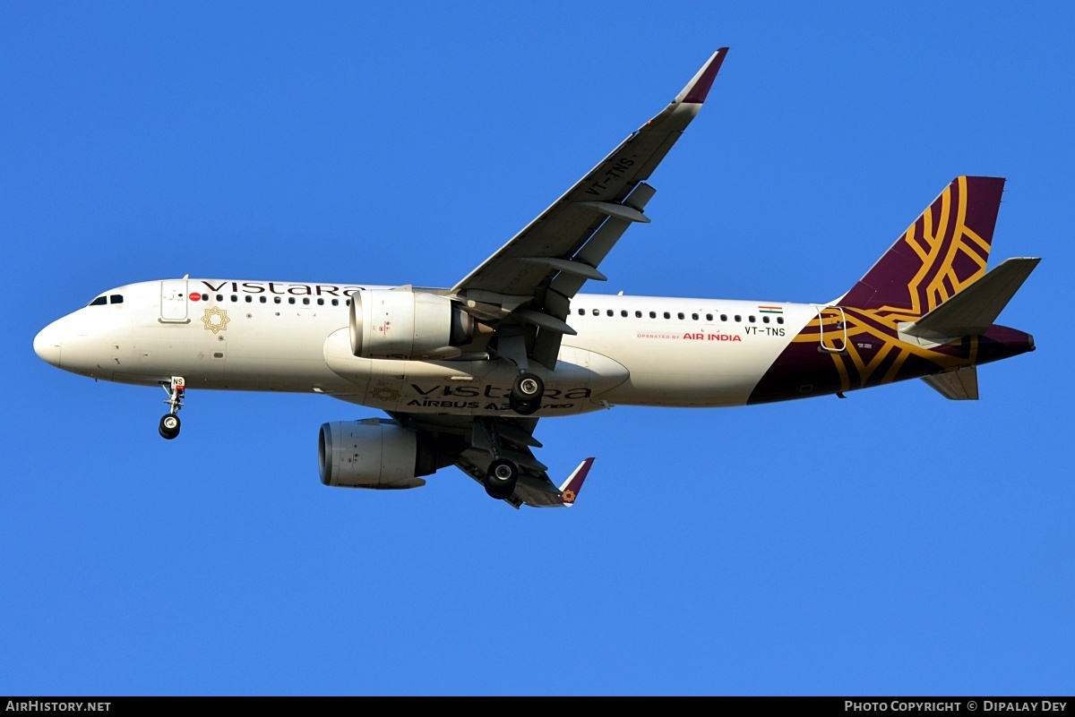 Aircraft Photo of VT-TNS | Airbus A320-251N | Vistara | AirHistory.net #790470