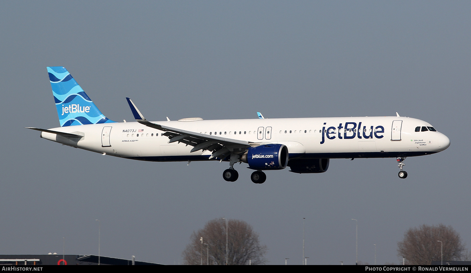 Aircraft Photo of N4073J | Airbus A321-271NX | JetBlue Airways | AirHistory.net #790584