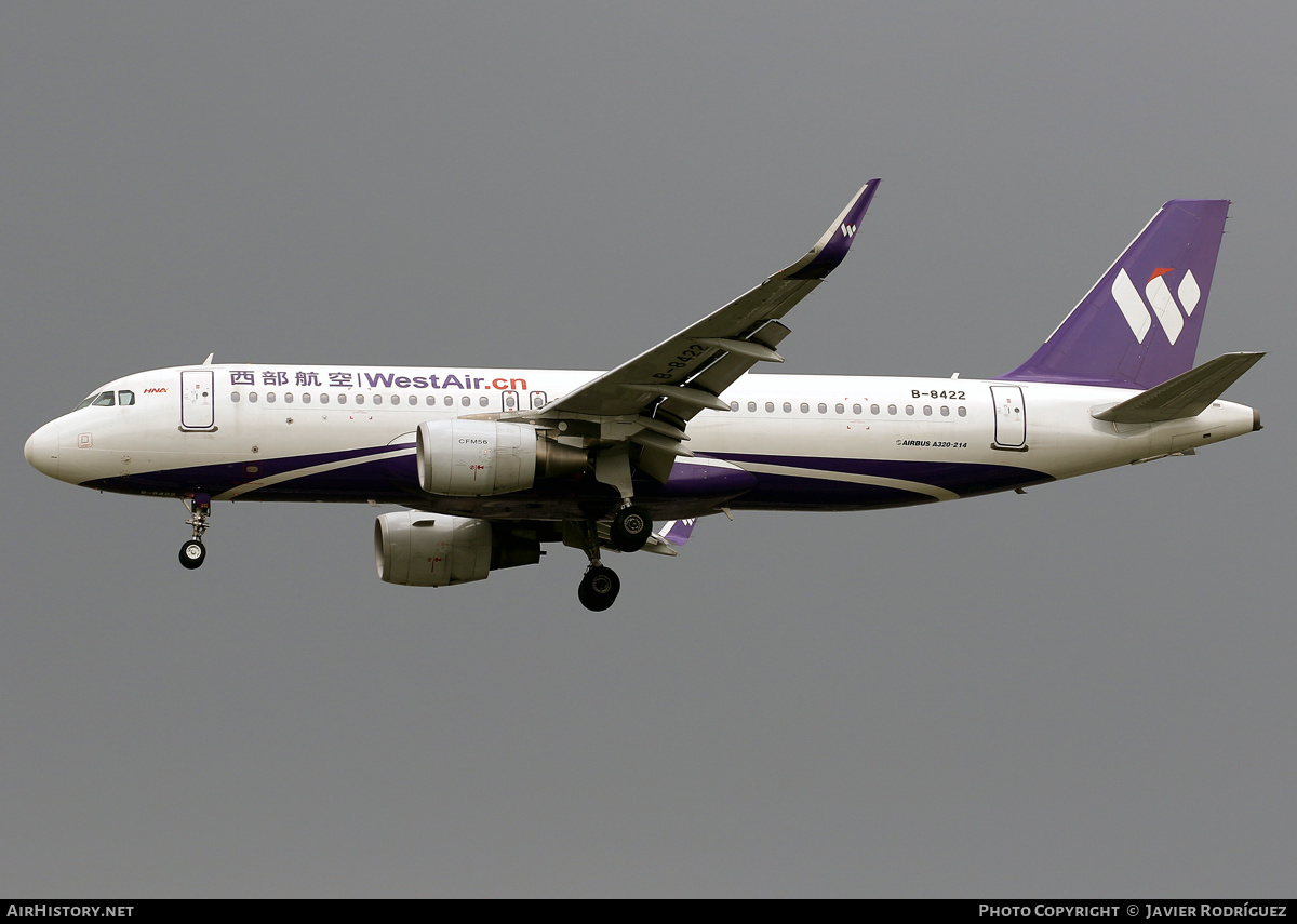 Aircraft Photo of B-8422 | Airbus A320-214 | West Air | AirHistory.net #790805
