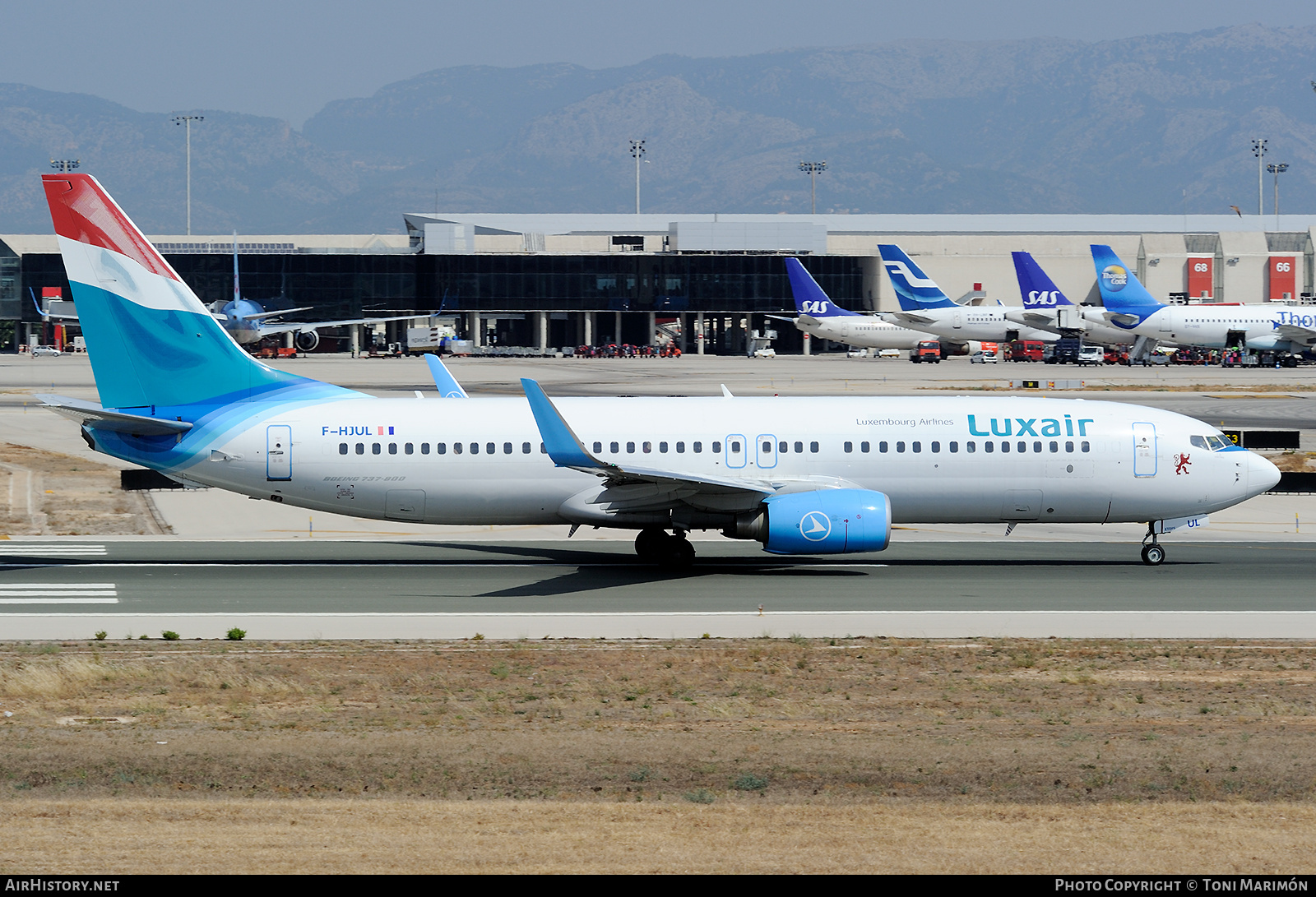 Aircraft Photo of F-HJUL | Boeing 737-8Q8 | Luxair | AirHistory.net #790858