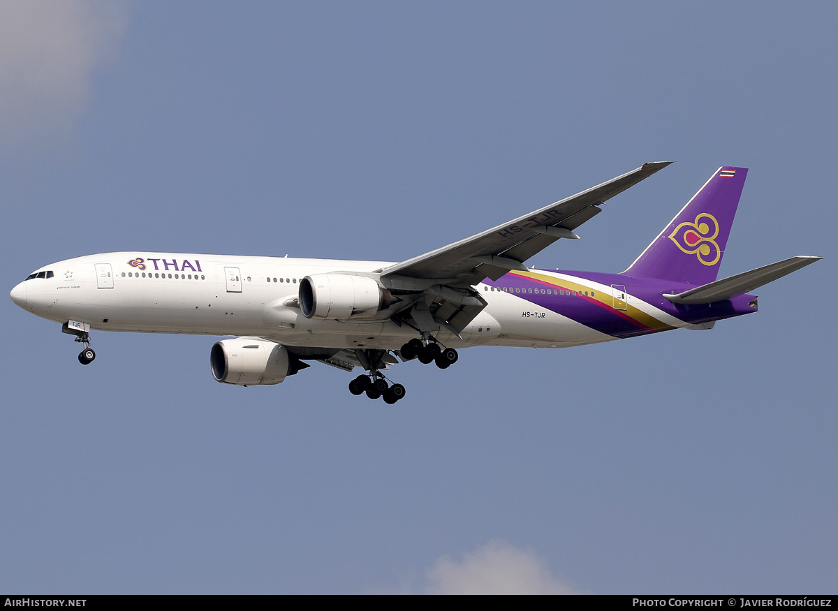 Aircraft Photo of HS-TJR | Boeing 777-2D7/ER | Thai Airways International | AirHistory.net #790879