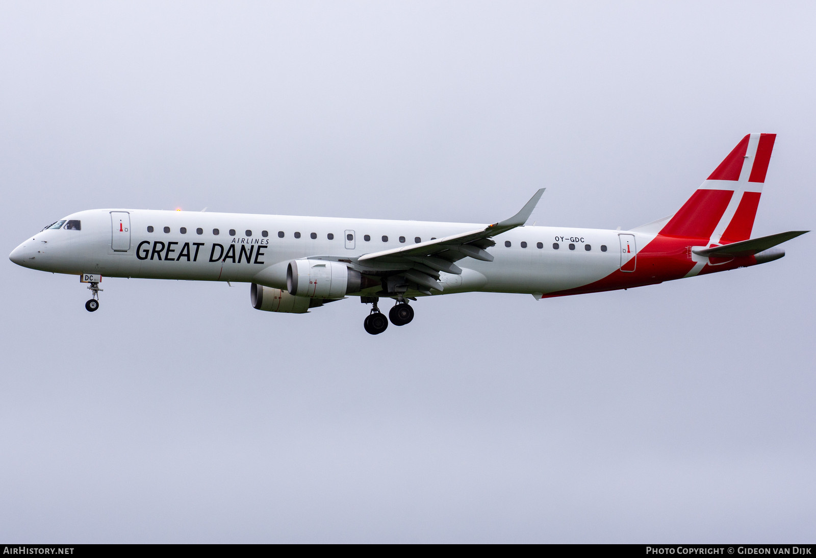 Aircraft Photo of OY-GDC | Embraer 195LR (ERJ-190-200LR) | Great Dane Airlines | AirHistory.net #791268