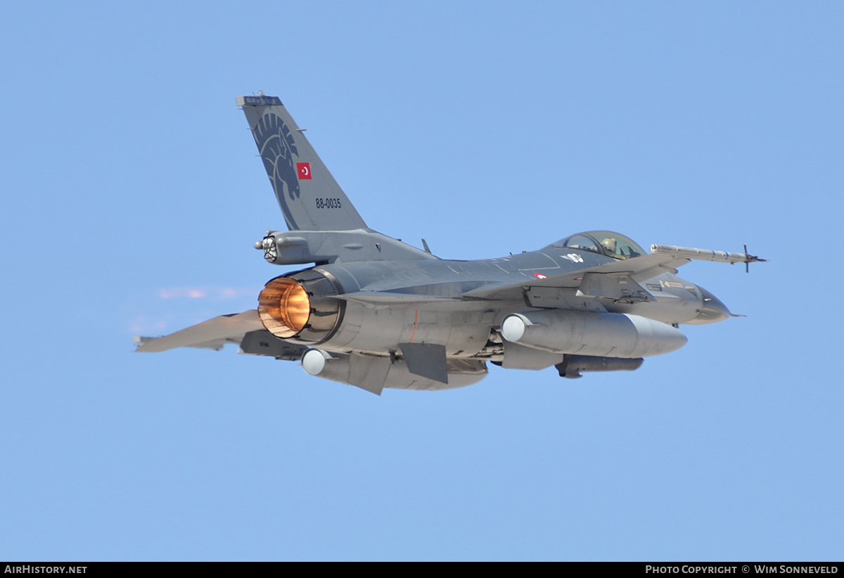 Aircraft Photo of 88-0035 | General Dynamics F-16CG Fighting Falcon | Turkey - Air Force | AirHistory.net #791431