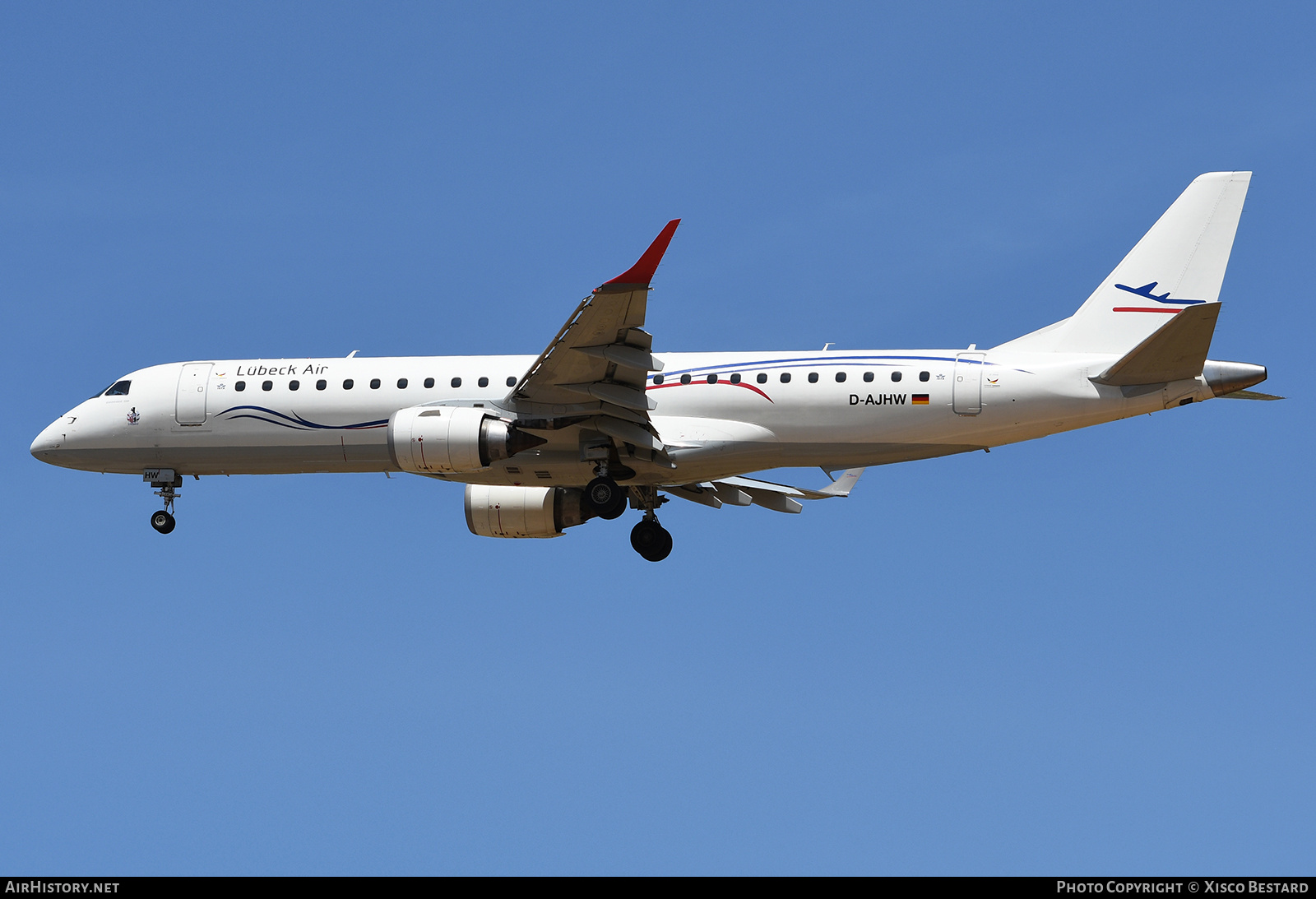 Aircraft Photo of D-AJHW | Embraer 190LR (ERJ-190-100LR) | Lübeck Air | AirHistory.net #791565