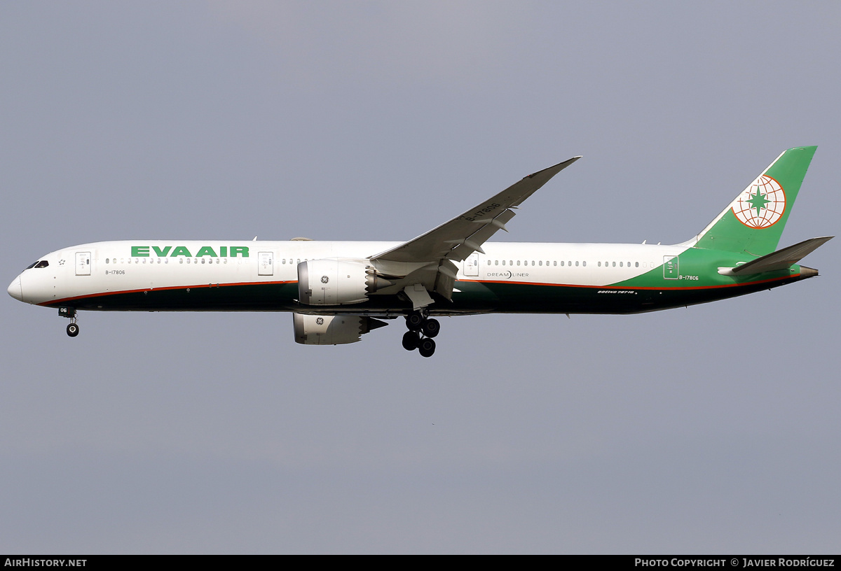 Aircraft Photo of B-17806 | Boeing 787-10 Dreamliner | EVA Air | AirHistory.net #791568