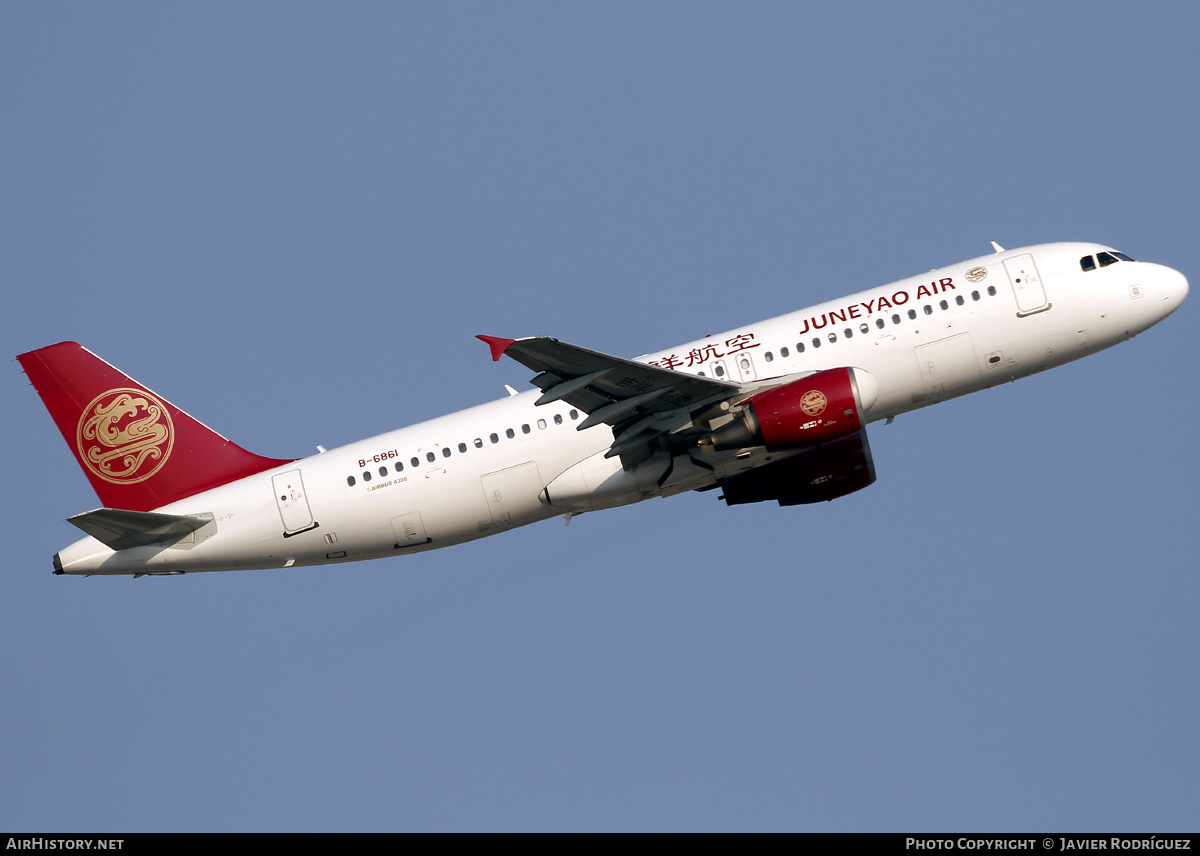 Aircraft Photo of B-6861 | Airbus A320-214 | Juneyao Airlines | AirHistory.net #791620