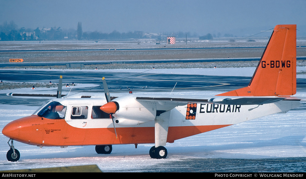 Aircraft Photo of G-BDWG | Britten-Norman BN-2A-26 Islander | Euroair | AirHistory.net #791663