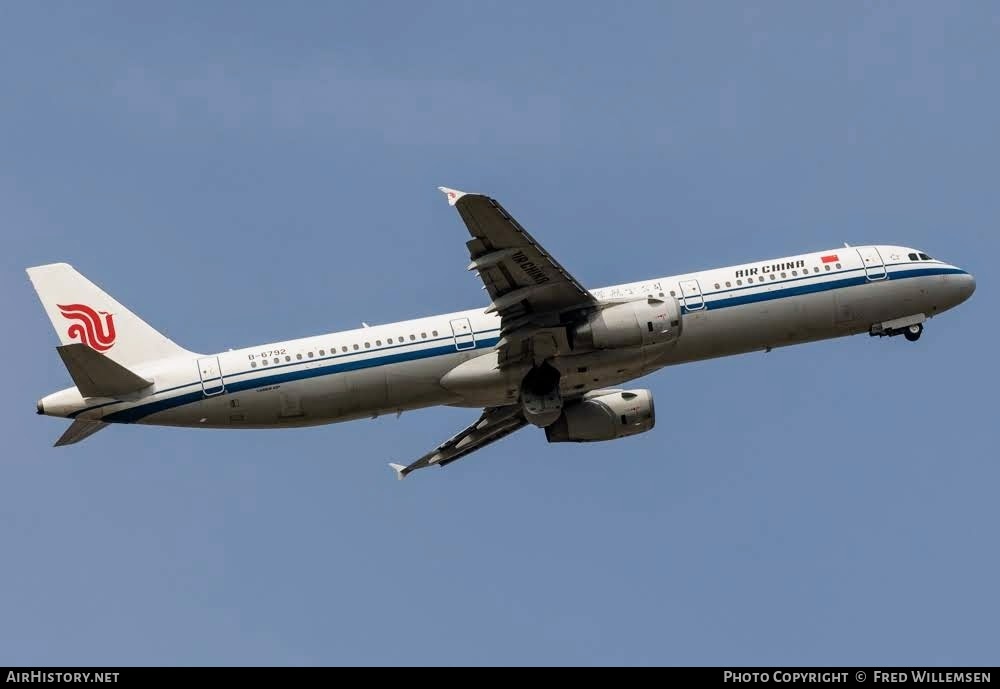 Aircraft Photo of B-6792 | Airbus A321-232 | Air China | AirHistory.net #791687