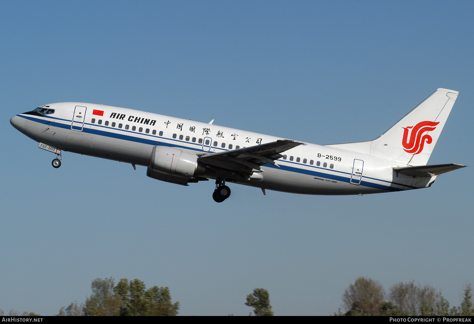 Aircraft Photo of B-2599 | Boeing 737-3Z0 | Air China | AirHistory.net #791758