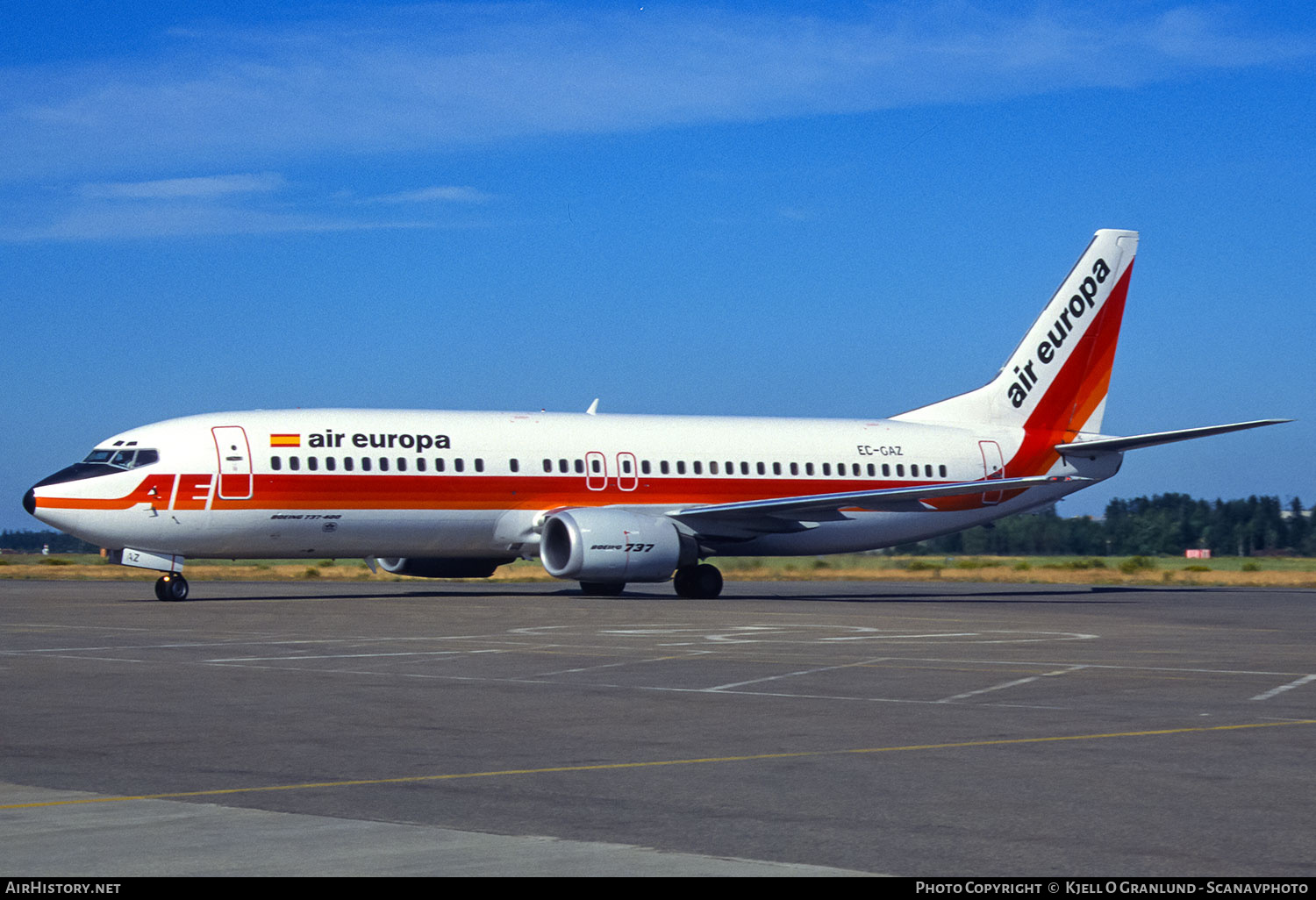 Aircraft Photo of EC-GAZ | Boeing 737-4Y0 | Air Europa | AirHistory.net #791866