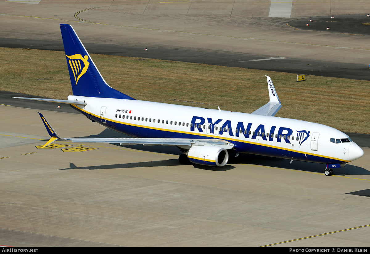 Aircraft Photo of 9H-QFN | Boeing 737-8AS | Ryanair | AirHistory.net #791894